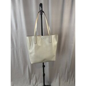 Grey Pebbled Faux Leather Tote Bag Women's Large Minimalist Shoulder Purse